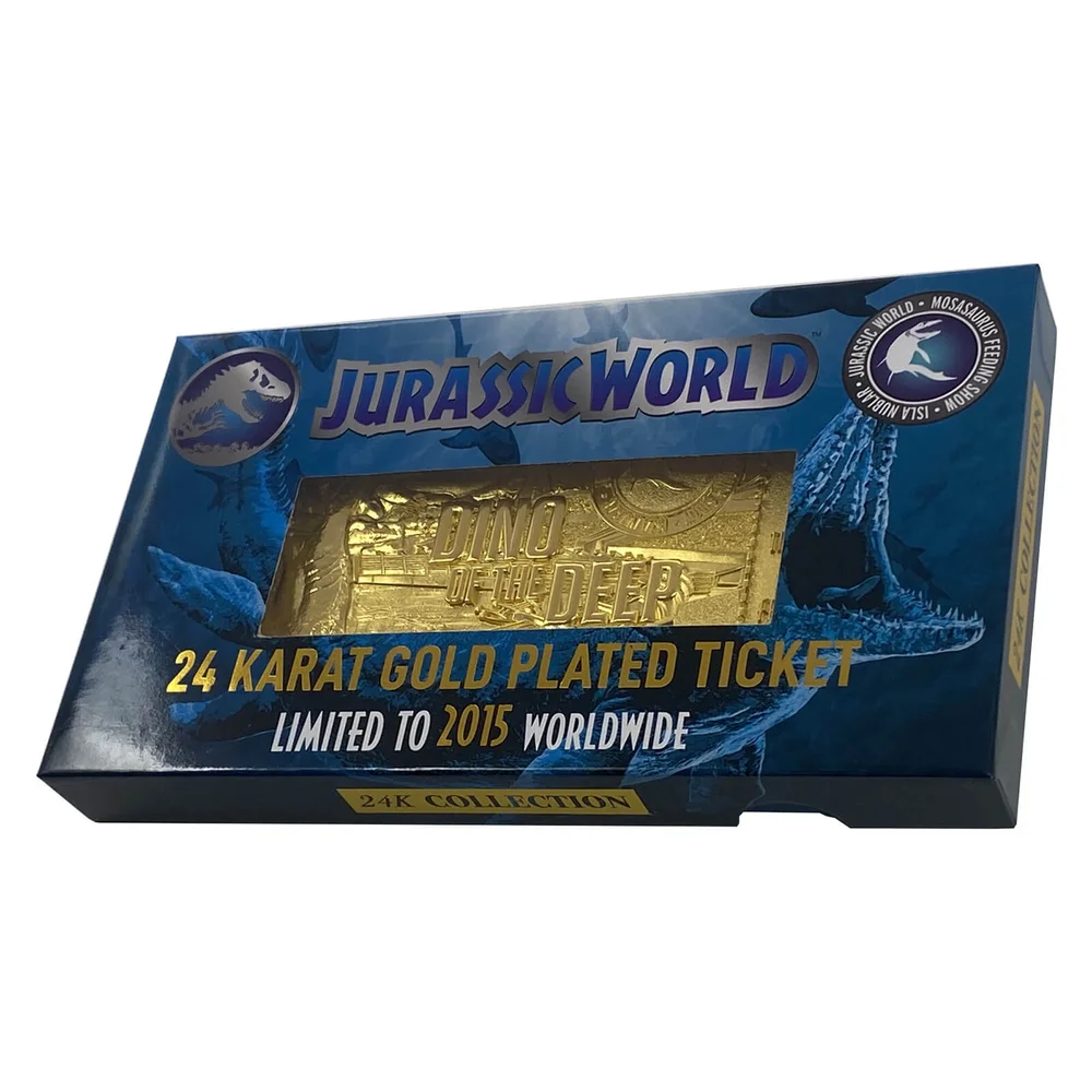 Jurassic Park Replique Mosasaurus Plaqué Or 24k Jurassic World Édition Limitée - Exclusivité Zavvi Image 1