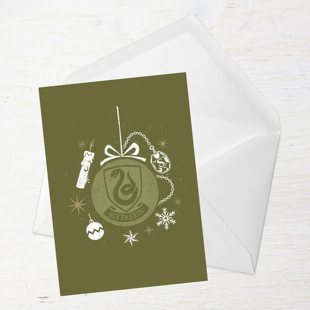 Harry Potter Slytherin Christmas Greetings Card