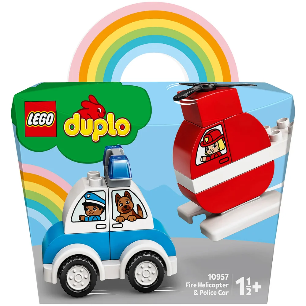 LEGO DUPLO : L'hélicoptère des pompiers et la voiture de police (10957) Image 1