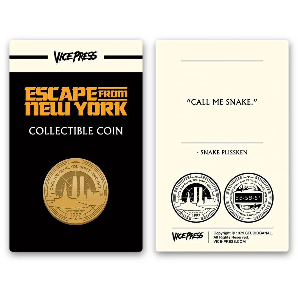 John Carpenter's - Escape From New York - Pièce de collection or en Édition limitée Image 1