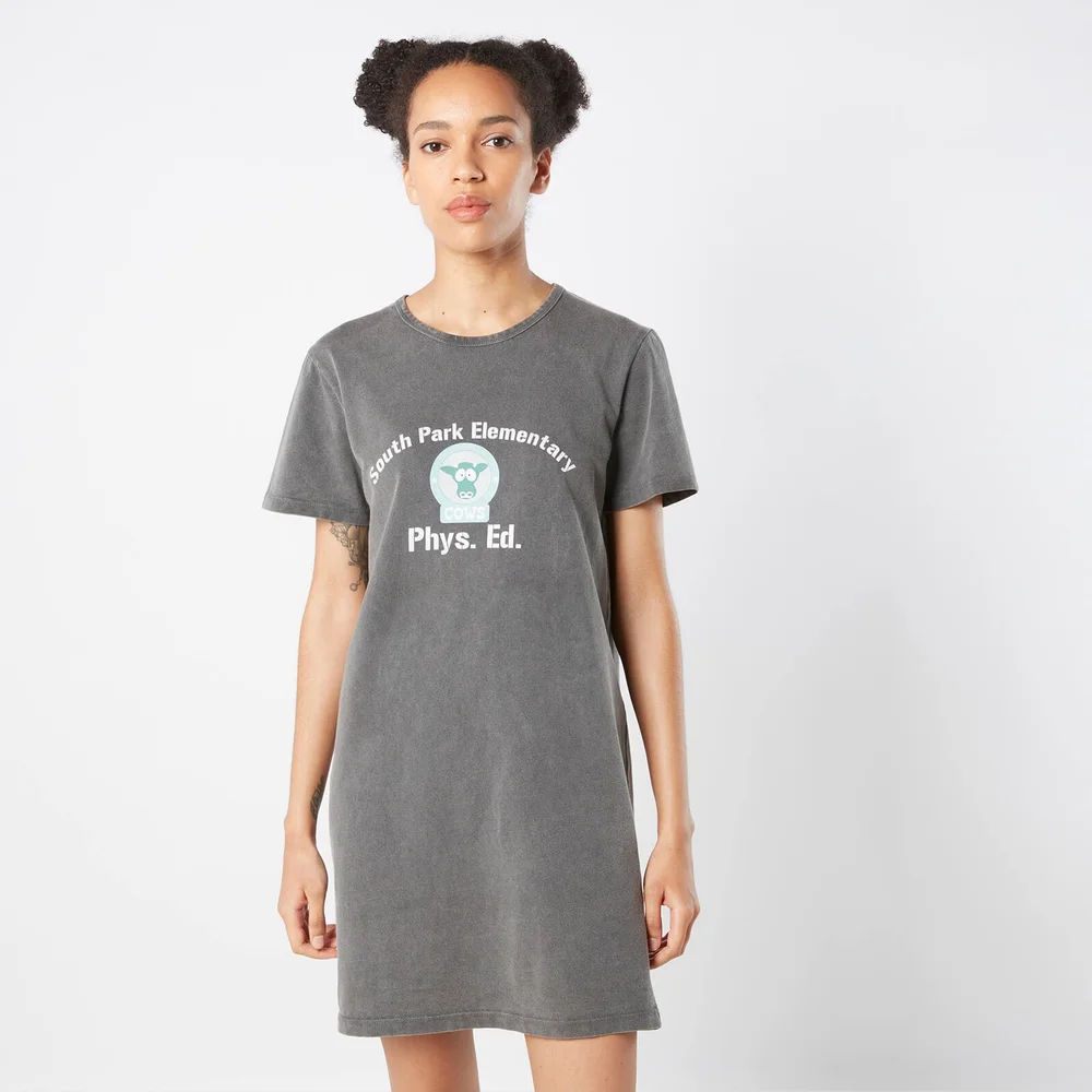 South Park Cows Phys Ed Robe T-Shirt Femme - Noir Délavé - M Image 1