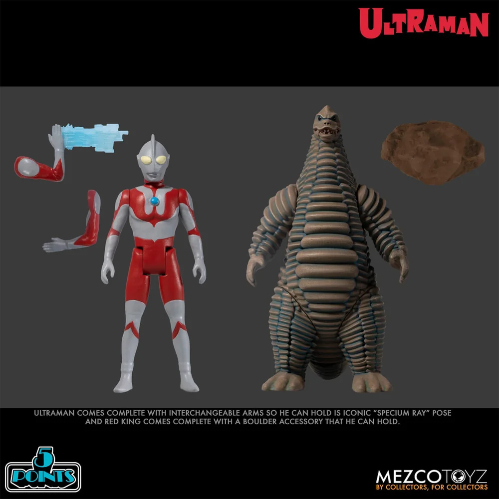 Mezco Ultraman et Red King 5 Points Coffret Deluxe Image 1