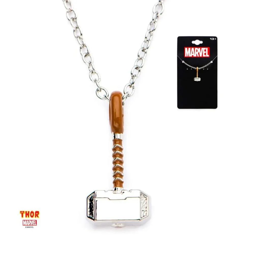 Marvel Collier avec pendentif marteau Thor Image 1