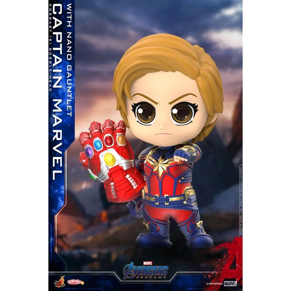 Hot Toys Cosbaby - Avengers : Endgame (Taille S) - Captain Marvel (version avec Nano Gant de l'infini) Image 1
