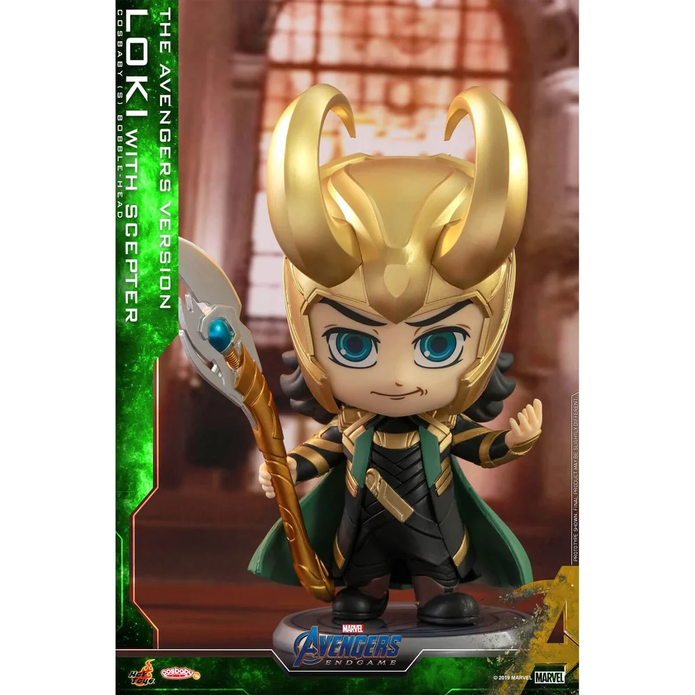 Hot Toys Cosbaby - Avengers : Endgame (Taille S) - Loki (version avec casque/Avengers) Image 1