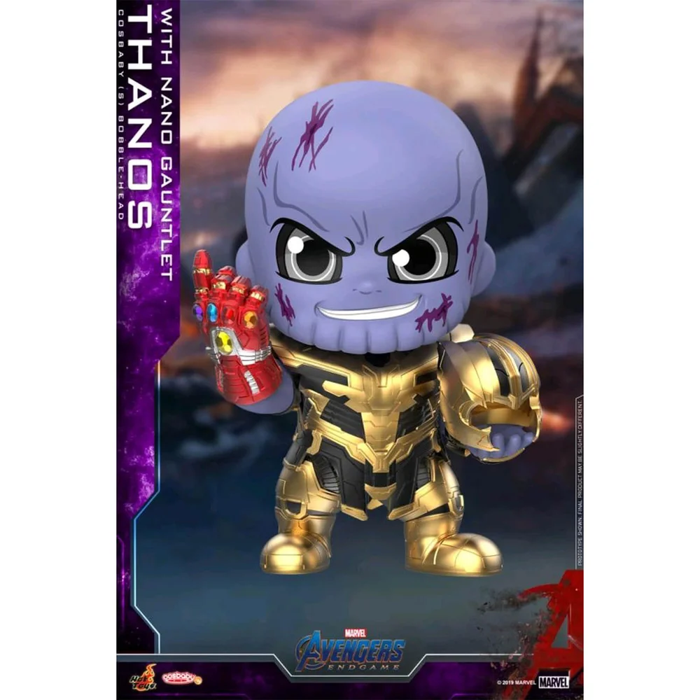 Hot Toys Cosbaby Marvel Avengers Endgame (Size S) - Thanos (with Nano Gauntlet Version) Image 1