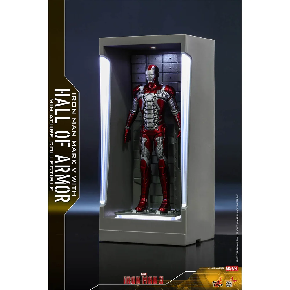 Hot Toys Masterpiece Compact - Figurine miniature : Iron Man 3 - Iron Man Mark 5 (avec Salle des armures) Image 1