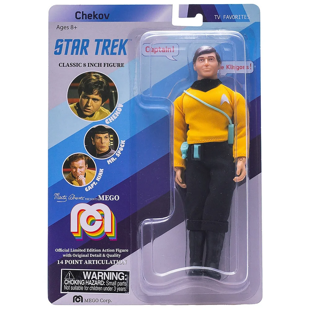 Mego 8 Inch Star Trek Chekov Original Series Action Figure Image 1