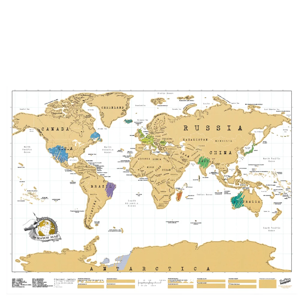Carte du Monde à Gratter Image 1