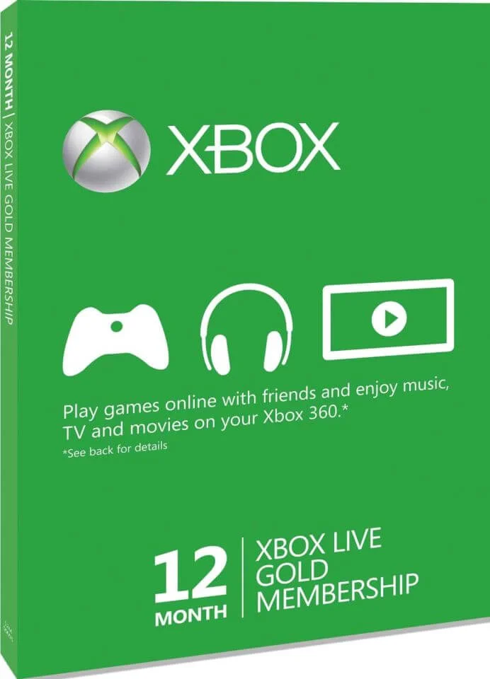 Abonnement Xbox Live 12 Mois –Gold Image 1