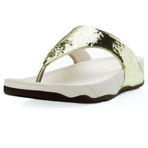 FitFlop Women's Electra Flip Flops - Gold - 4 - Doré Image 1