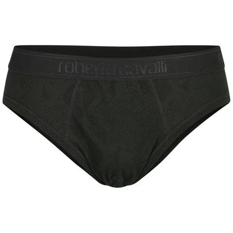 Roberto Cavalli Men's Snake Brief - Black - XS - Noir Image 1
