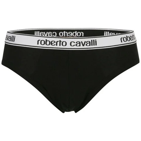 Roberto Cavalli Men's Monochrome Brief - Black - XXS - Noir Image 1