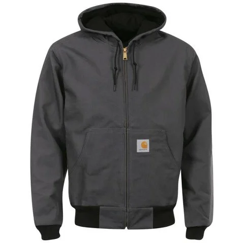Carhartt Men's Active Jacket - Blacksmith Rinsed - S - Noir Image 1