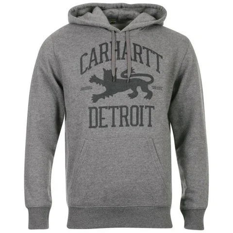 Carhartt Men's Hooded Detroit Lion Sweatshirt - Dark Grey Heather - S - Dark Grey Image 1