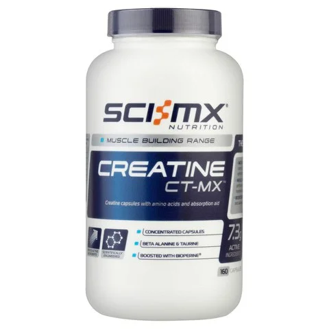 Sci-MX Creatine CT-MX - 160Gélules - Bouteille - Sans arôme ajouté Image 1