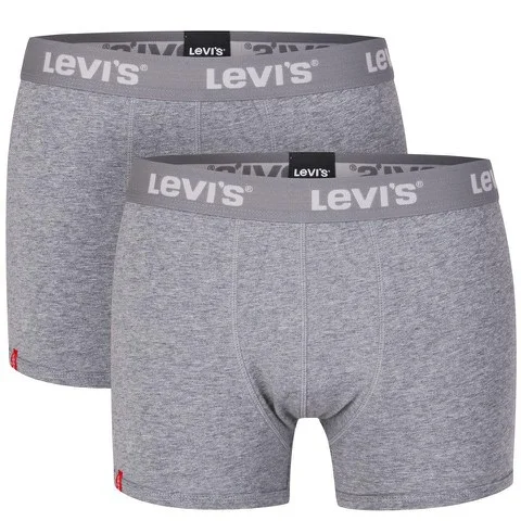 Levi's Men's Boxers 2-Pack - Grey Marl - S - Gris Chiné Image 1