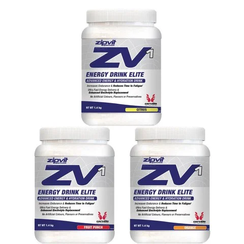 ZipVit ZV1 Energy Drink Elite - 1.4kg Tub - 1.4kg - Tub - Citron Image 1