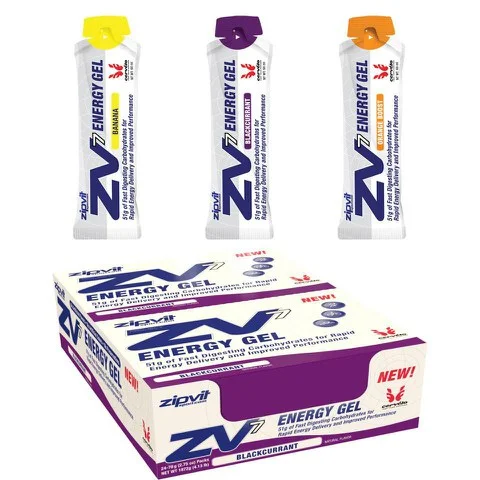ZipVit ZV7 Energy Gel - Box of 24 - 24Gélules molles - Boîte - Banane Image 1