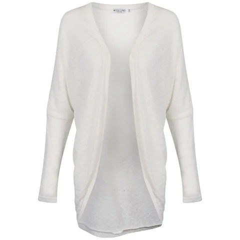 Moku Women's Melange Knitted Cardigan - Cream - S-M - Crème Image 1