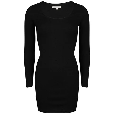 Glamorous Women's Long Sleeve Textured Mini Dress - Black - 8 - Noir Image 1