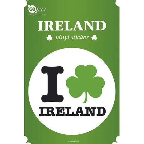 Ireland I Love - Vinyl Sticker - 10 x 15cm Image 1