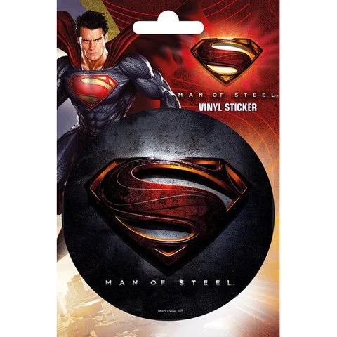Superman Man of Steel Logo - Vinyl Sticker - 10 x 15cm Image 1