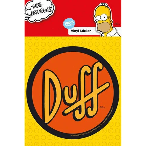 The Simpsons Duff - Vinyl Sticker - 10 x 15cm Image 1