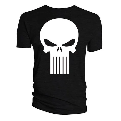 The Punisher Skull Logo T-Shirt - Black - L - Noir Image 1