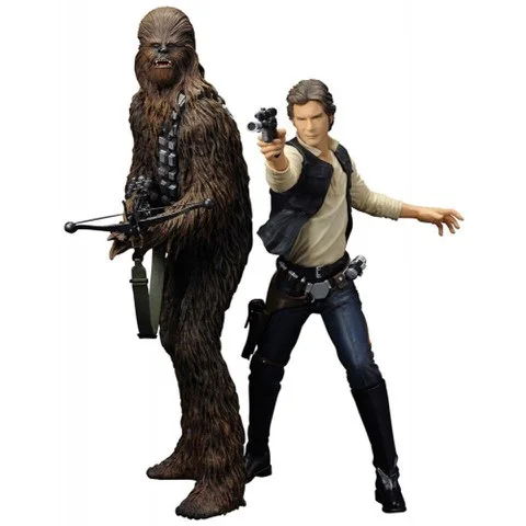 Kotobukiya Star Wars Han Solo and Chewbacca ArtFX+ Statue Image 1