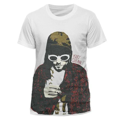 Kurt Cobain Men's T-Shirt - Posterized - S - Blanc Image 1