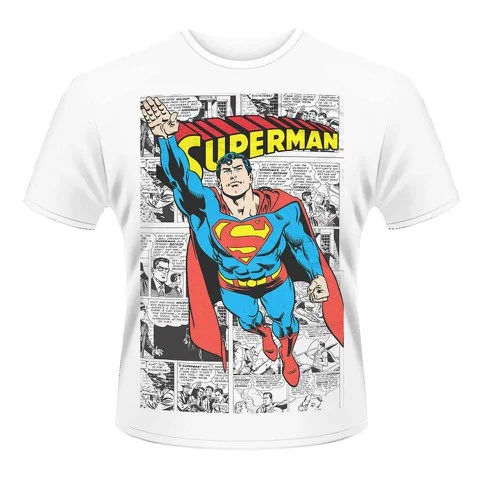DC Originals Men's T-Shirt - Superman Comic Strip - S - Blanc Image 1