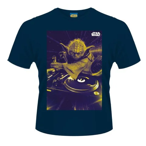 Star Wars Men's T-Shirt - DJ Yoda - Blue - S - Bleu Image 1