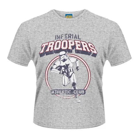 Star Wars Men's T-Shirt - Imperial Troopers Athletic Club - Grey - S - Gris Image 1