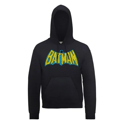 DC Comics Hoody Batman Retro Crackle Logo - Black - S - Noir Image 1