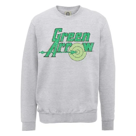 DC Comics Sweatshirt Green Arrow Logo - Heather Grey - S - Gris Image 1