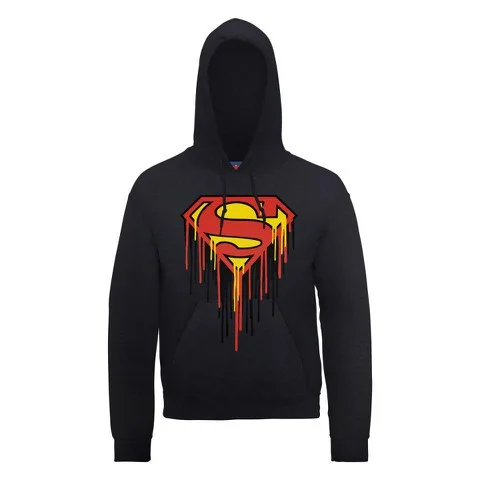 DC Comics Hoody Superman Drip Logo - Black - S - Noir Image 1