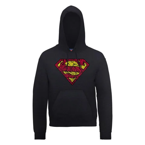 DC Comics Hoody Superman Shatter Logo - Black - S - Noir Image 1