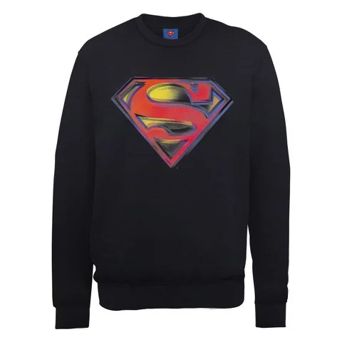 DC Comics Sweatshirt Superman Stencil Logo - Black - S - Noir Image 1