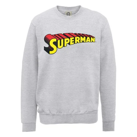 DC Comics Sweatshirt Superman Telescopic Logo - Heather Grey - S - Gris Image 1