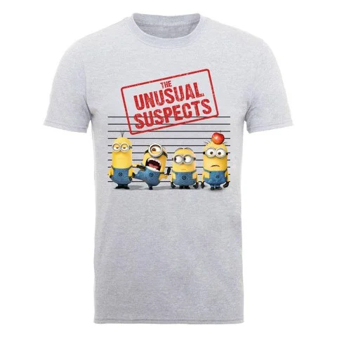 Despicable Me 2 Men's T-Shirt Usual Suspects - Heather Grey - S - Gris Image 1