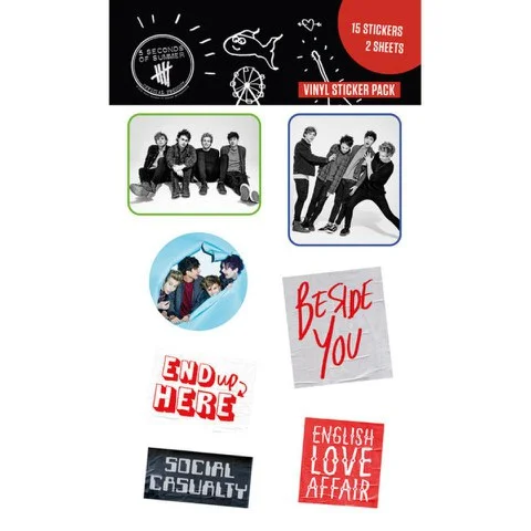 5 Seconds of Summer Band - Sticker Pack Image 1