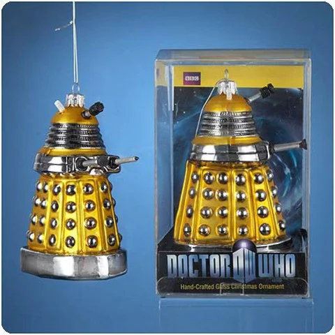Doctor Who Yellow Dalek Drone 5 Inch Christmas Ornament Image 1