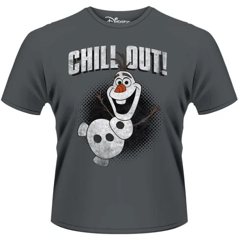Disney Frozen T-Shirt - Olaf Chill Out - Grey - S - Gris Image 1
