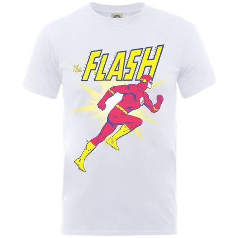DC Comics Men's Flash Running T-Shirt - White - S - Blanc Image 1