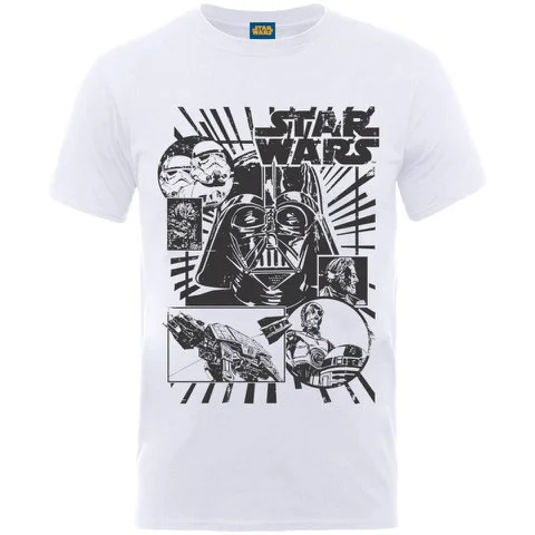 Star Wars Darth Vader & Characters Men's T-Shirt - White - S - Blanc Image 1