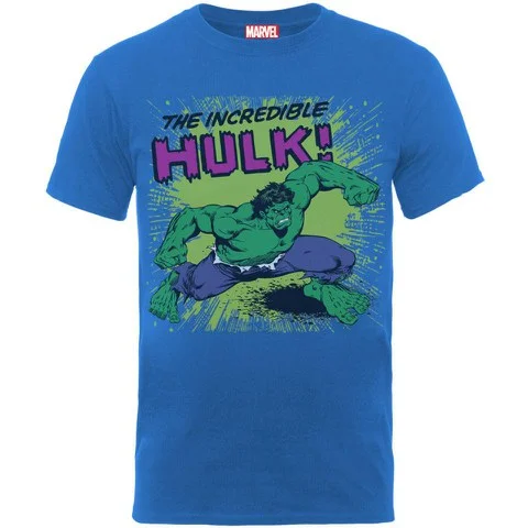 Marvel Men's T-Shirt Incredible Hulk - Royal Blue - S - Bleu Image 1