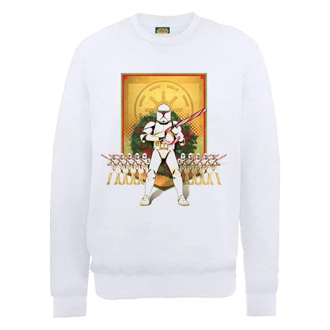 Star Wars Christmas Candy Cane Troopers Sweatshirt - White - S - Blanc Image 1