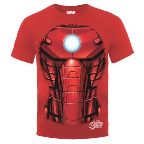 Marvel Avengers Assemble Iron Man Chest Burst Men's T-Shirt - Red - S - Rouge Image 1