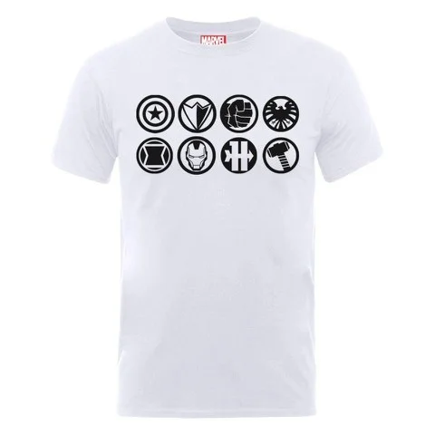 Marvel Avengers Assemble Team Icons Men's T-Shirt - White - S - Blanc Image 1